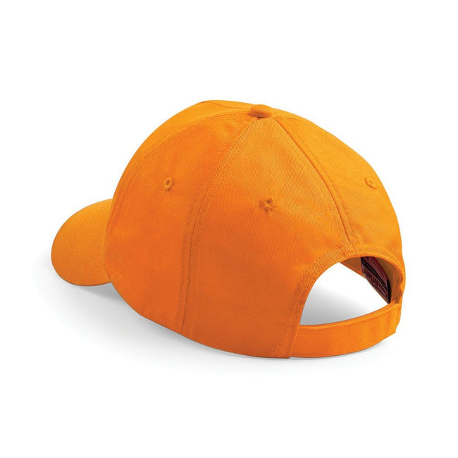 Orange - Side - Beechfield Plain Unisex Junior Original 5 Panel Baseball Cap