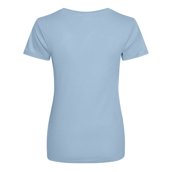 Sky Blue - Back - AWDis Just Cool Womens-Ladies Sports Plain T-Shirt