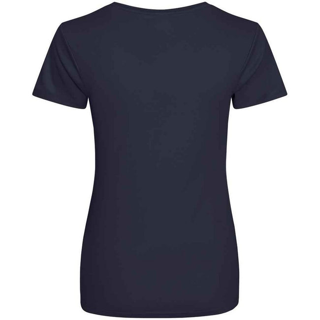 French Navy - Back - AWDis Just Cool Womens-Ladies Sports Plain T-Shirt