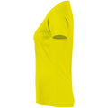 Neon Yellow - Side - SOLS Womens-Ladies Sporty Short Sleeve T-Shirt