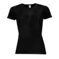 Black - Front - SOLS Womens-Ladies Sporty Short Sleeve T-Shirt