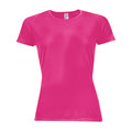 Neon Pink - Front - SOLS Womens-Ladies Sporty Short Sleeve T-Shirt