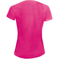 Neon Pink - Back - SOLS Womens-Ladies Sporty Short Sleeve T-Shirt