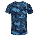 Blue Camo - Back - SOLS Mens Camo Short Sleeve T-Shirt