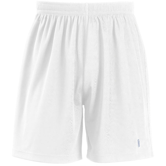 White - Front - SOLS Mens San Siro 2 Sport Shorts