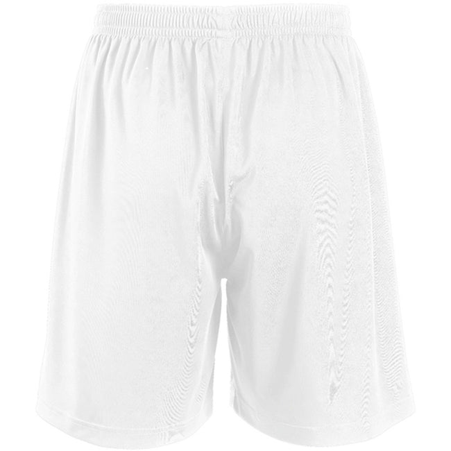 White - Back - SOLS Mens San Siro 2 Sport Shorts