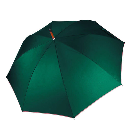 Bottle Green - Front - Kimood Unisex Auto Open Walking Umbrella