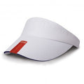 White-Navy - Front - Result Headwear Unisex Herringbone Sun Visor