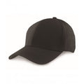 Black - Front - Result Headwear Unisex Tech Performance Softshell Cap