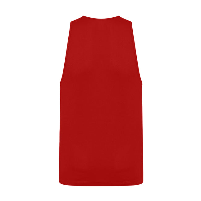 Fire Red - Back - AWDis Childrens-Kids Just Cool Sleeveless Vest Top