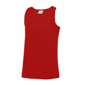 Fire Red - Front - AWDis Childrens-Kids Just Cool Sleeveless Vest Top
