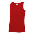 Fire Red - Front - AWDis Childrens-Kids Just Cool Sleeveless Vest Top