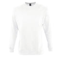 White - Front - SOLS Mens Supreme Plain Cotton Rich Sweatshirt