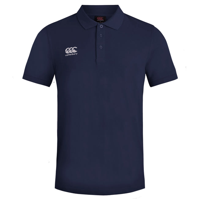 Navy - Front - Canterbury Mens Waimak Short Sleeve Pique Polo Shirt