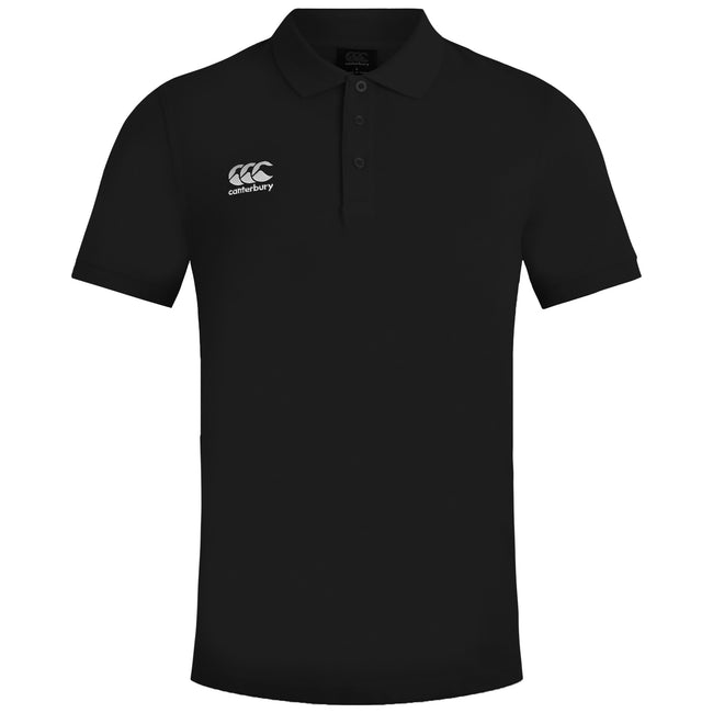 Black - Front - Canterbury Mens Waimak Short Sleeve Pique Polo Shirt