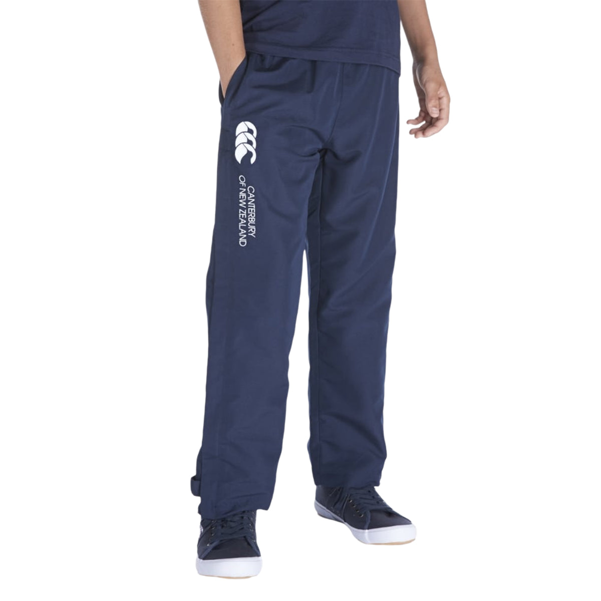 Navy - Side - Canterbury Childrens-Kids Stadium Elasticated Sports Trousers