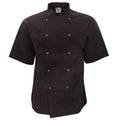 Black - Front - AFD Adults Unisex Short Sleeve Chefs Jacket