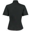 Black - Back - Kustom Kit Womens-Ladies Short Sleeve Business-Work Shirt