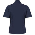 Dark Navy - Back - Kustom Kit Womens-Ladies Short Sleeve Business-Work Shirt