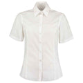 White - Front - Kustom Kit Womens-Ladies Short Sleeve Business-Work Shirt