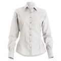 White - Front - Kustom Kit Womens-Ladies Long Sleeve Business-Work Shirt
