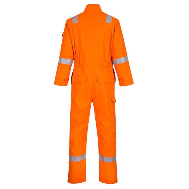 Orange - Back - Portwest Mens Bizflame Flame Resistant Work Overall-Coverall