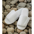 White - Pack Shot - Towel City Adults Unisex Open Toe Slippers