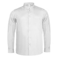 White - Front - Kariban Mens Long Sleeve Mandarin Collar Shirt