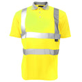 Fluorescent Yellow - Front - Warrior Mens Daytona Hi-Vis Short Sleeve Polo Shirt