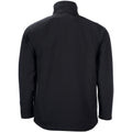 Black - Back - SOLS Mens Race Full Zip Water Repellent Softshell Jacket