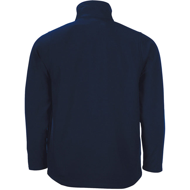 French Navy - Back - SOLS Mens Race Full Zip Water Repellent Softshell Jacket