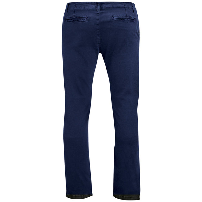 French Navy - Back - SOLS Mens Jules Chino Trousers
