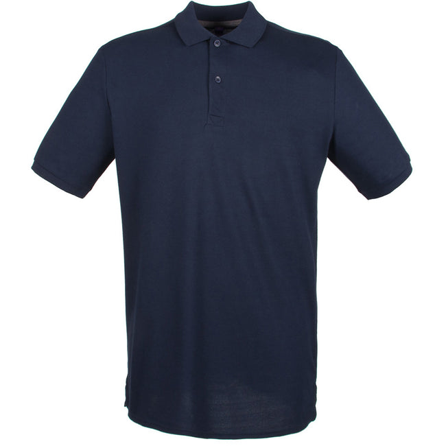 Oxford Navy - Front - Henbury Mens Modern Fit Cotton Pique Polo Shirt