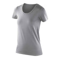 Cloudy Grey - Front - Spiro Womens-Ladies Impact Softex Short Sleeve T-Shirt