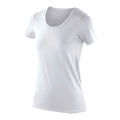 White - Front - Spiro Womens-Ladies Impact Softex Short Sleeve T-Shirt