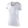 White - Front - Spiro Womens-Ladies Impact Softex Short Sleeve T-Shirt