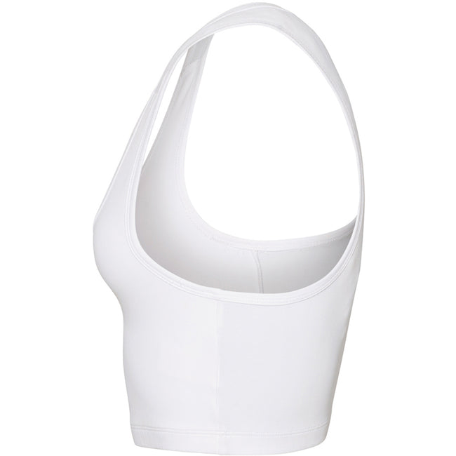 Arctic White - Side - AWDis Just Cool Womens-Ladies Sleeveless Girlie Sports Crop Top