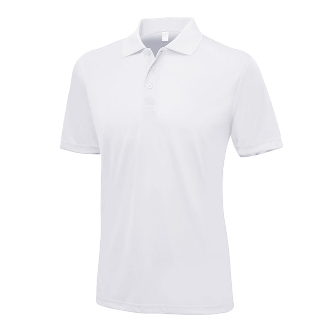 Arctic White - Front - AWDis Just Cool Mens Smooth Short Sleeve Polo Shirt