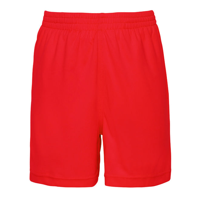 Fire Red - Front - AWDis Just Cool Childrens-Kids Sport Shorts