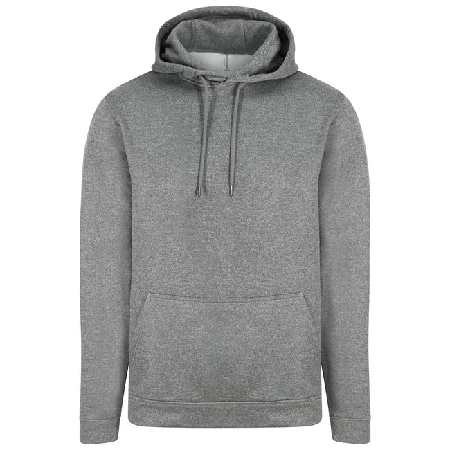 Grey Melange - Front - AWDis Adults Unisex Polyester Sports Hoodie