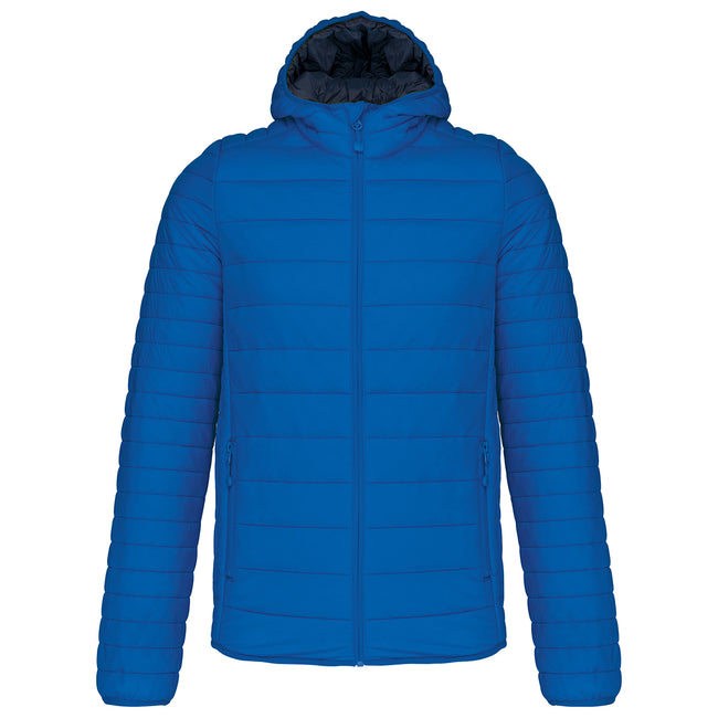 Light Royal - Front - Kariban Mens Lightweight Hooded Down Jacket