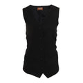 Black - Front - Jospeh Alan Womens-Ladies Long Length Waistcoat