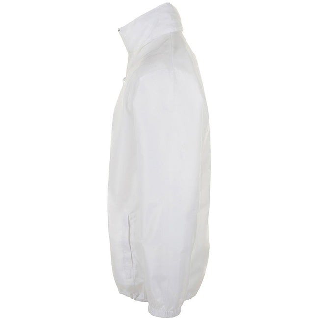 White - Side - SOLS Unisex Shift Showerproof Windbreaker Jacket
