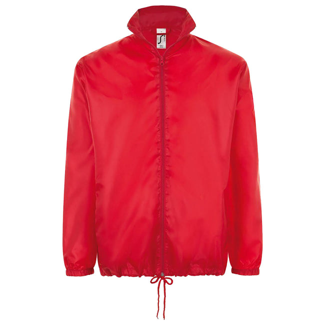 Red - Front - SOLS Unisex Shift Showerproof Windbreaker Jacket