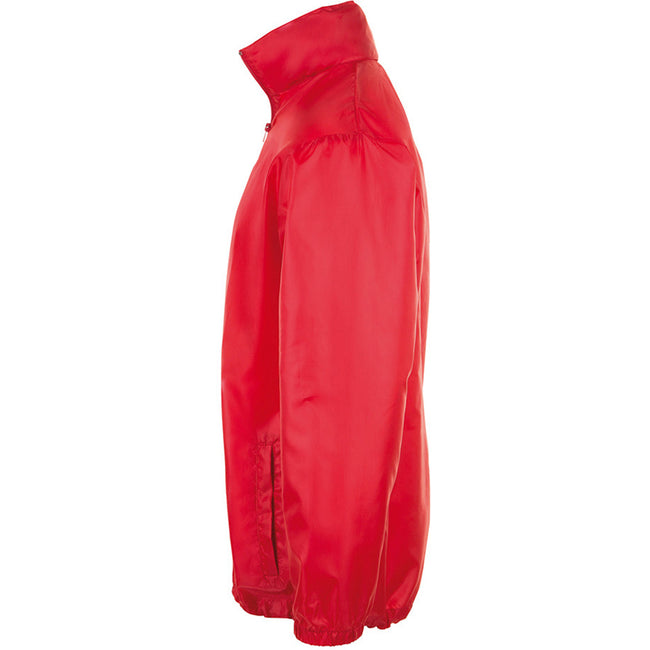 Red - Side - SOLS Unisex Shift Showerproof Windbreaker Jacket