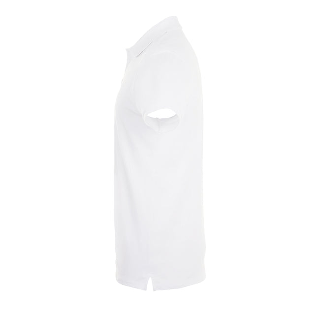 White - Side - SOLS Mens Phoenix Short Sleeve Pique Polo Shirt