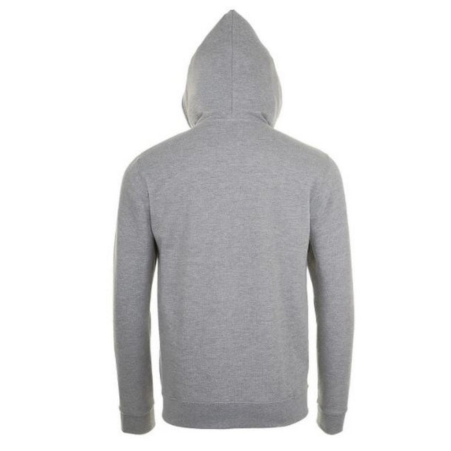 Grey Marl - Lifestyle - SOLS Mens Stone Zip Up Plain Hoodie