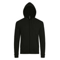 Black - Front - SOLS Mens Stone Zip Up Plain Hoodie
