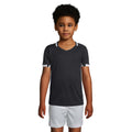 Black-White - Back - SOLS Childrens-Kids Classico Contrast Short Sleeve Football T-Shirt