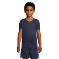 French Navy-Royal Blue - Back - SOLS Childrens-Kids Classico Contrast Short Sleeve Football T-Shirt